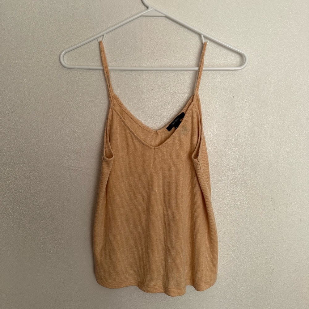 Loose Tank Top with Spaghetti Straps and V-neck and V-back